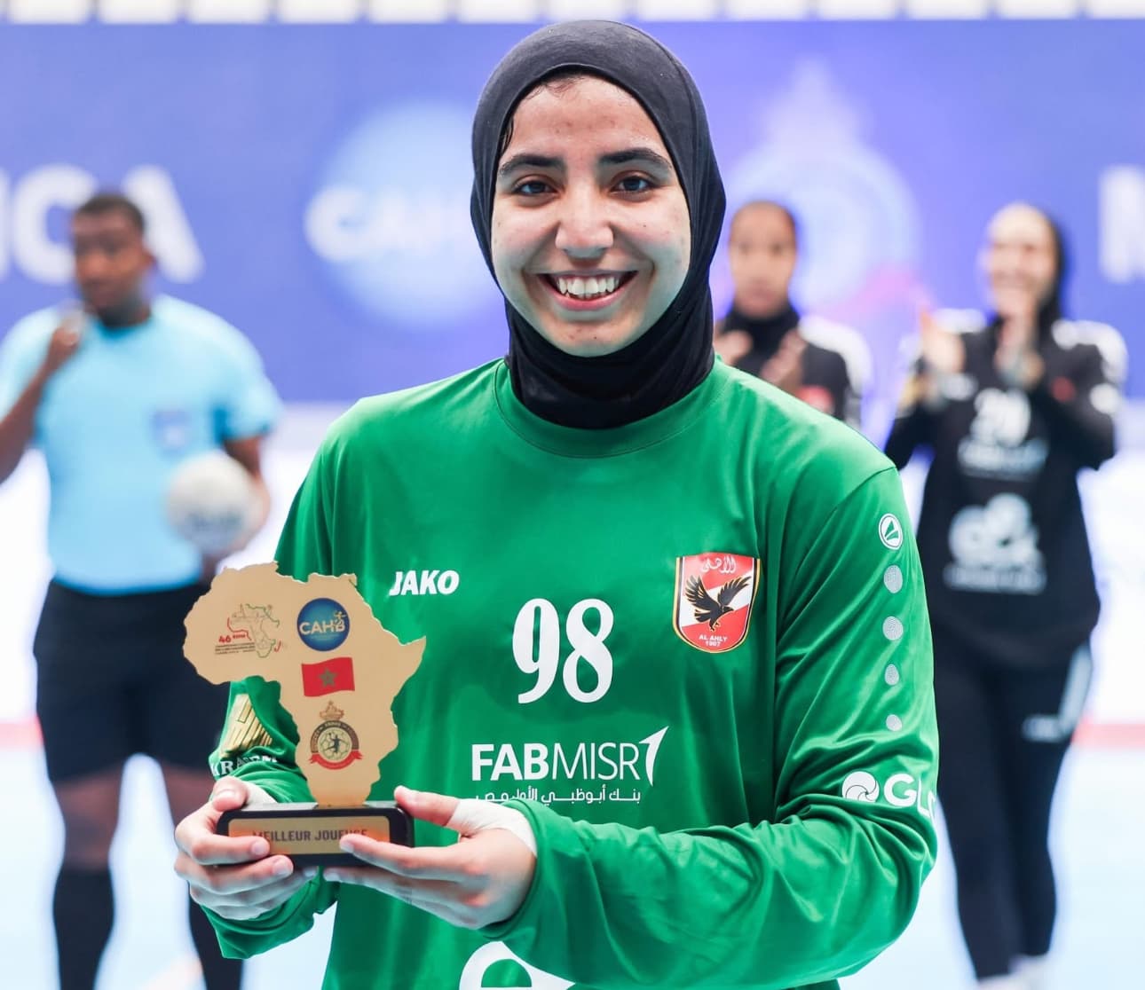 جهاد وائل تفوز بجائزة أفضل لاعبة أمام كالارا ياوندي