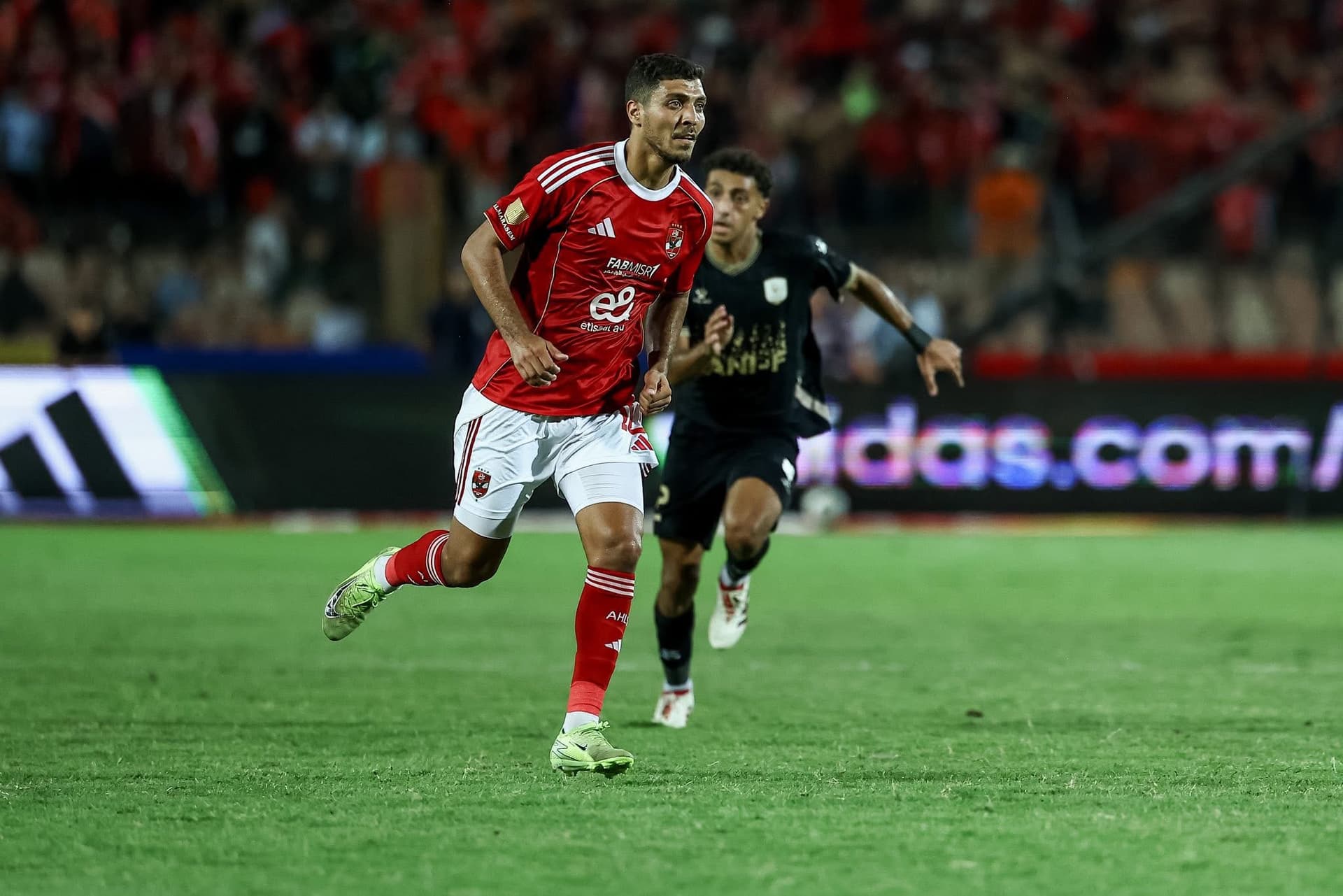 Al Ahly’s Sherif celebrates early goal against Pharco FC